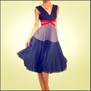 BCBGMAXAZRIA Color-block Cutout Dress, Sz 4
